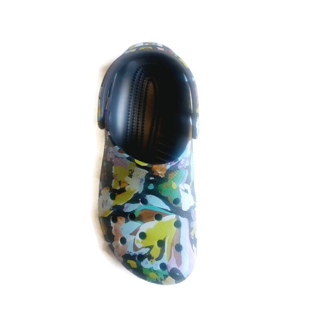 CROCS Classic Painted Floral Slip On Clogs Mens 6 Womens 8 Sandals Shoes - Picture 2 of 8